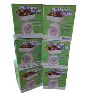 hand2mind Dual-Dial Analog Platform Scale, Teaching White Red Dial Lot‎ Of 6